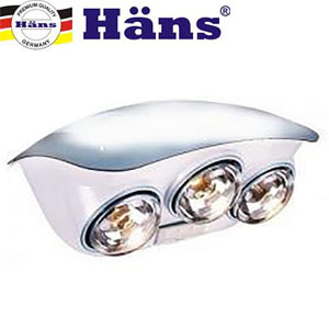 Đèn sưởi nhà tắm Hans 3 bóng h3b