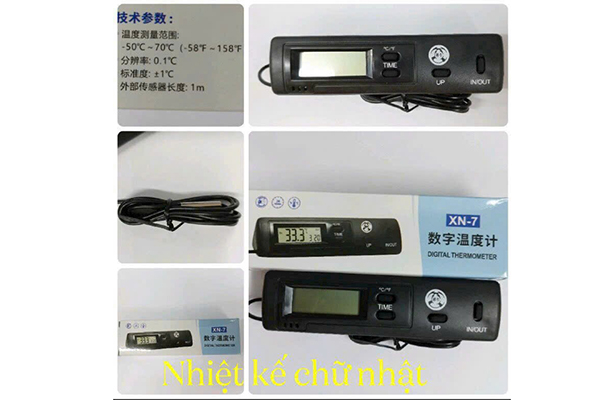 Nhiệt Kế Chữ Nhật (Đồng Hồ Đo Nhiệt Độ Điện Tử)