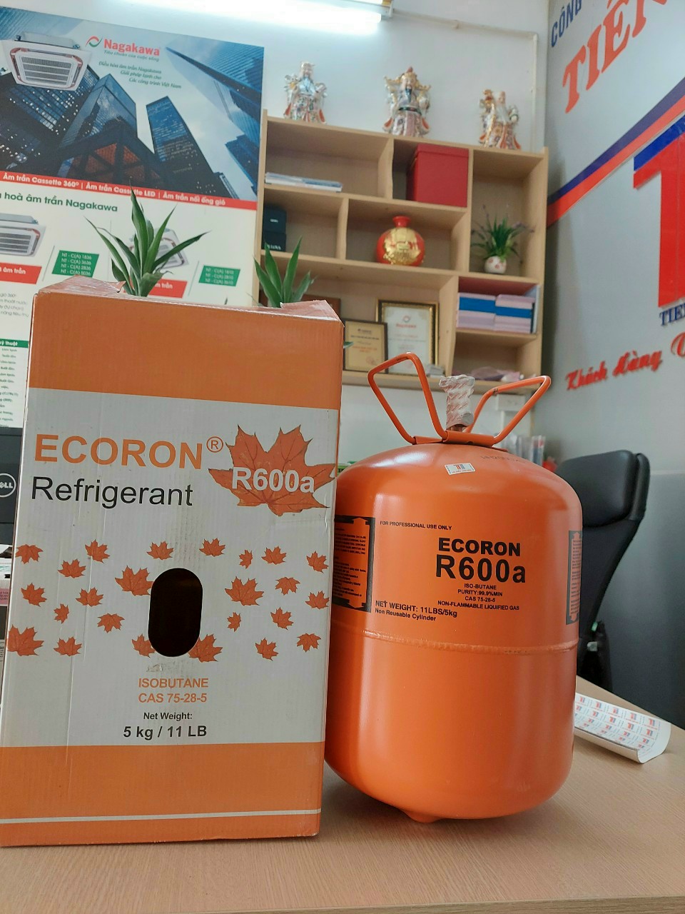 Gas lạnh R600a ECORON (5KG)