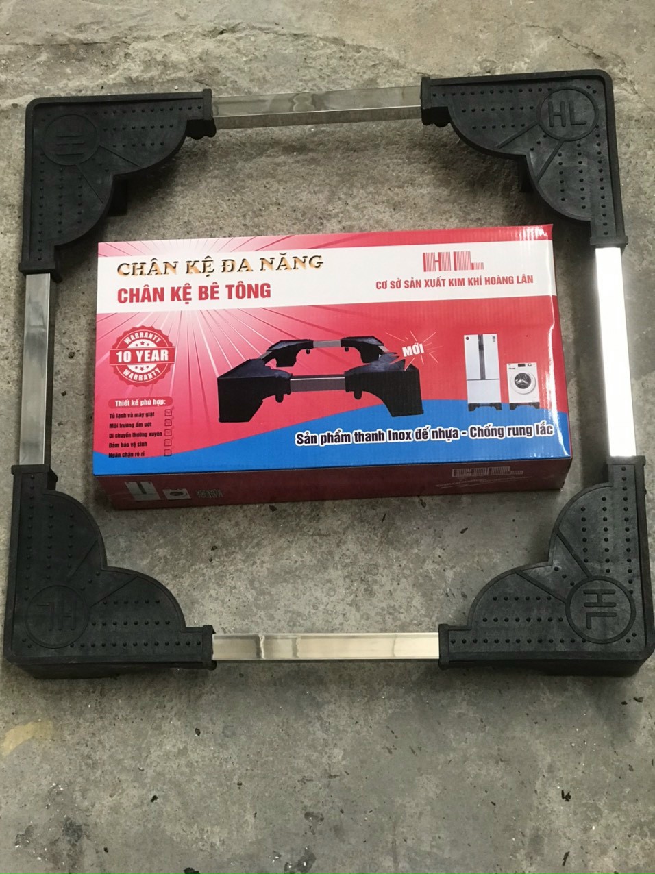 Chân kê máy giặt tủ lạnh cao cấp chống rung trụ bê tông