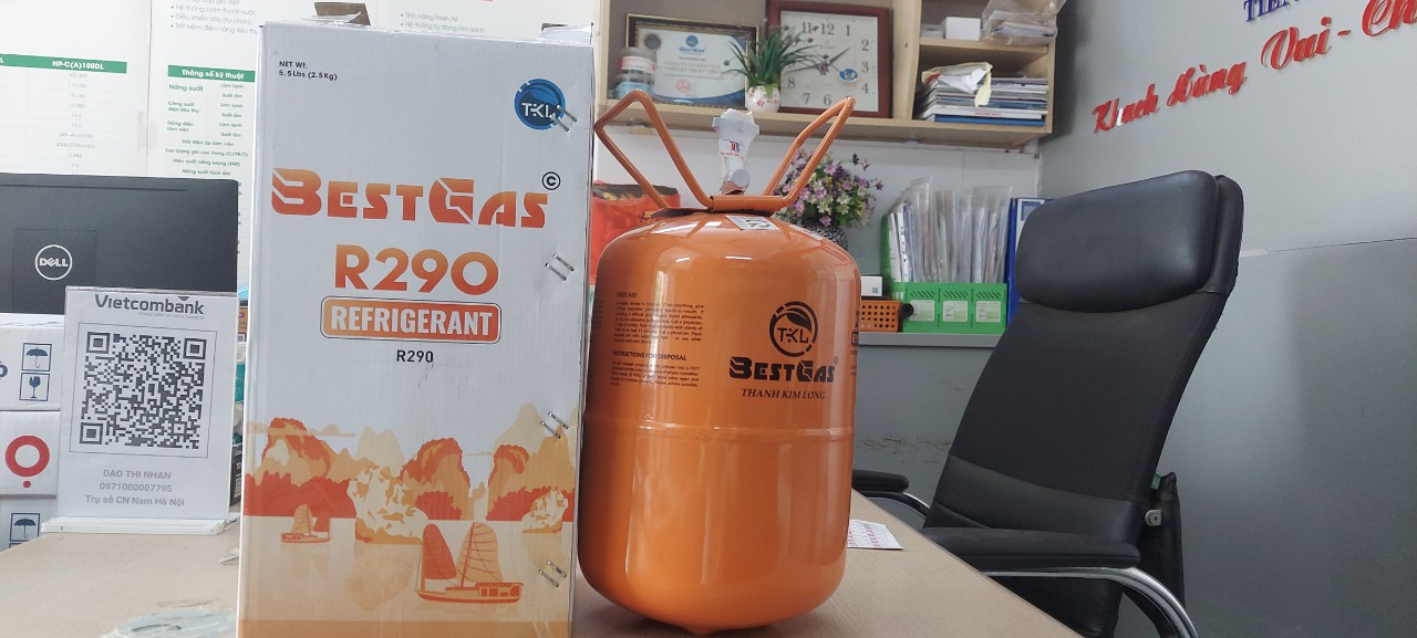Gas lạnh R290 BestgasTL Net 2.5kg/Bình